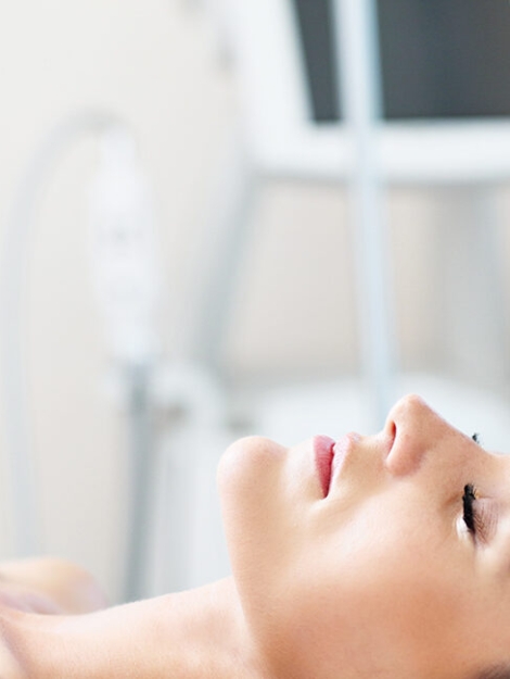 Picture of woman having facial treatment in beauty salon